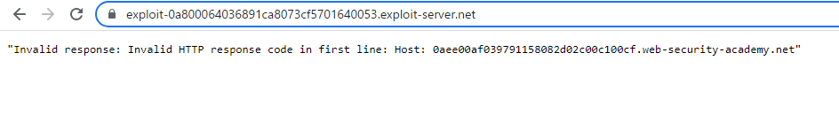 Invalid HTTP response 코드 에러
