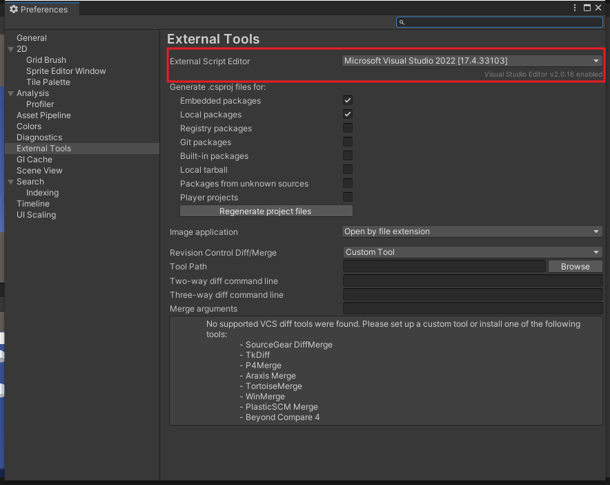 Unity External Tools
